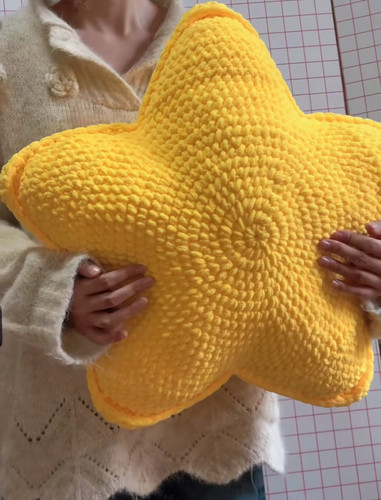 手工编织星星抱枕DIY毛线材料包自制摆件礼物送朋友送闺蜜