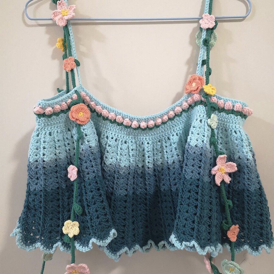 花仙子吊带夏天钩针编织手作针织送友好物针织手工DIY礼物材料包