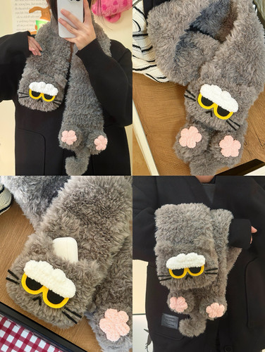 权志龙同款Zoa猫猫围巾手工毛线编织冬日保暖DIY材料包送朋友礼物