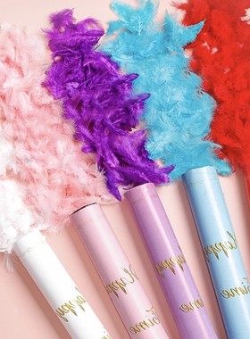 羽毛婚礼烟花礼花筒礼炮礼筒炮生日喷焰花气氛组氛围道具礼花棒喷