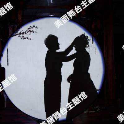 圆形环幕布支架影子舞表演拍照中秋节剪影幕布演出光影月亮射影灯