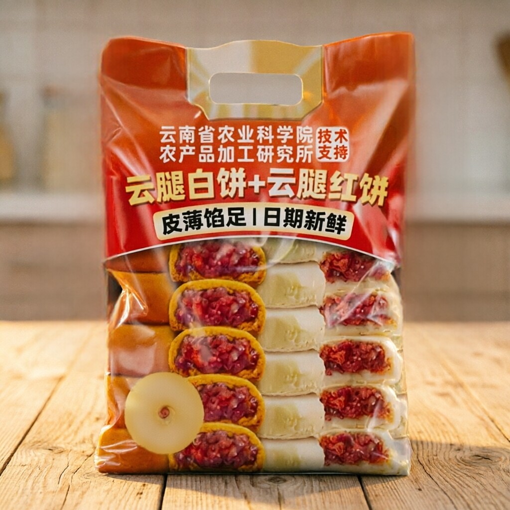 科研级配方越嚼越香云腿月饼特产云腿白饼红饼酥皮云腿小饼散装