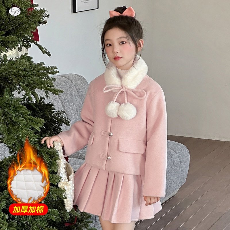 女童拜年服夹棉加厚2025年冬季新款中大童小香风外套百褶裙三件套,童装/婴儿装/亲子装,儿童运动套装,淘宝优惠券,粉丝福利购,淘宝优惠卷