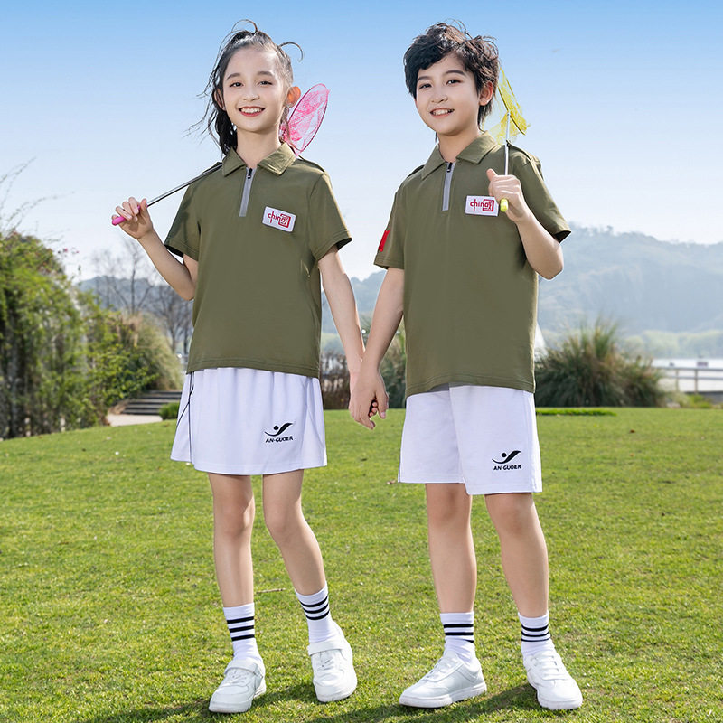 果果同学夏季运动会校服班服幼儿园园服军训服中国风短袖T恤套装