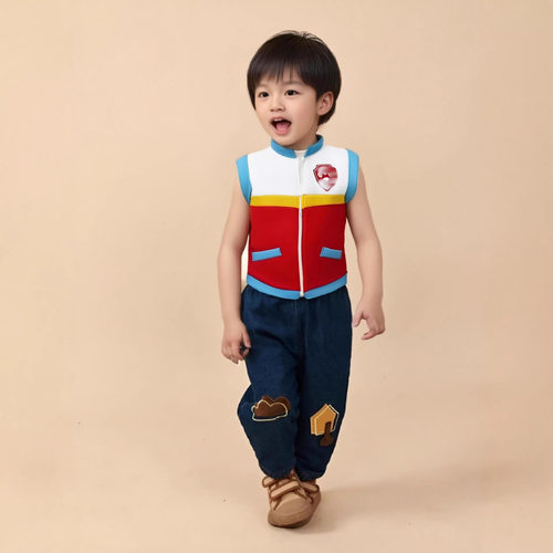 儿童万圣节汪汪队COS服队长马甲表演服万圣节儿童COS衣服跨境