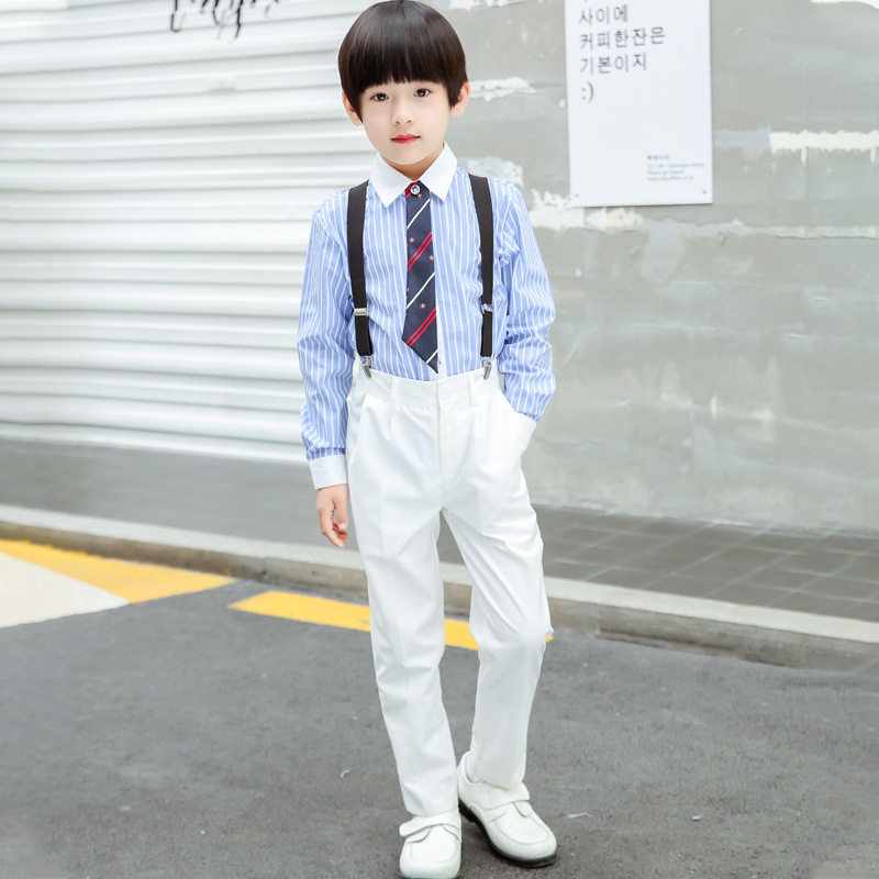 儿童园服校服表演服幼儿园礼服大合唱演出服男女童花童背带套装