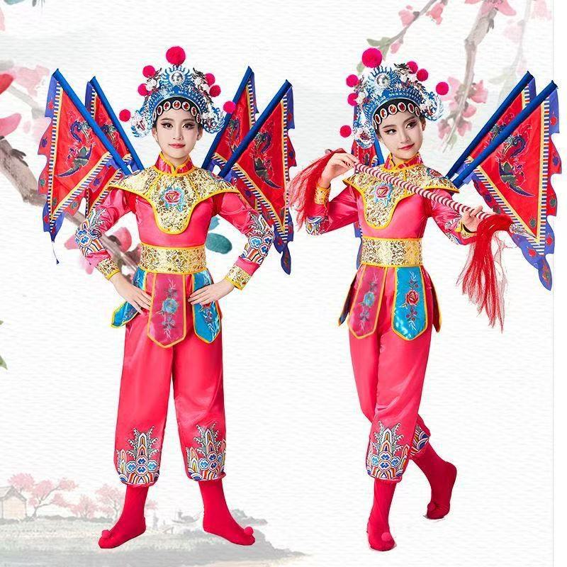 儿童京剧戏曲表演小荷风采穆桂英戏服花木兰刀马旦豫剧演出服服装