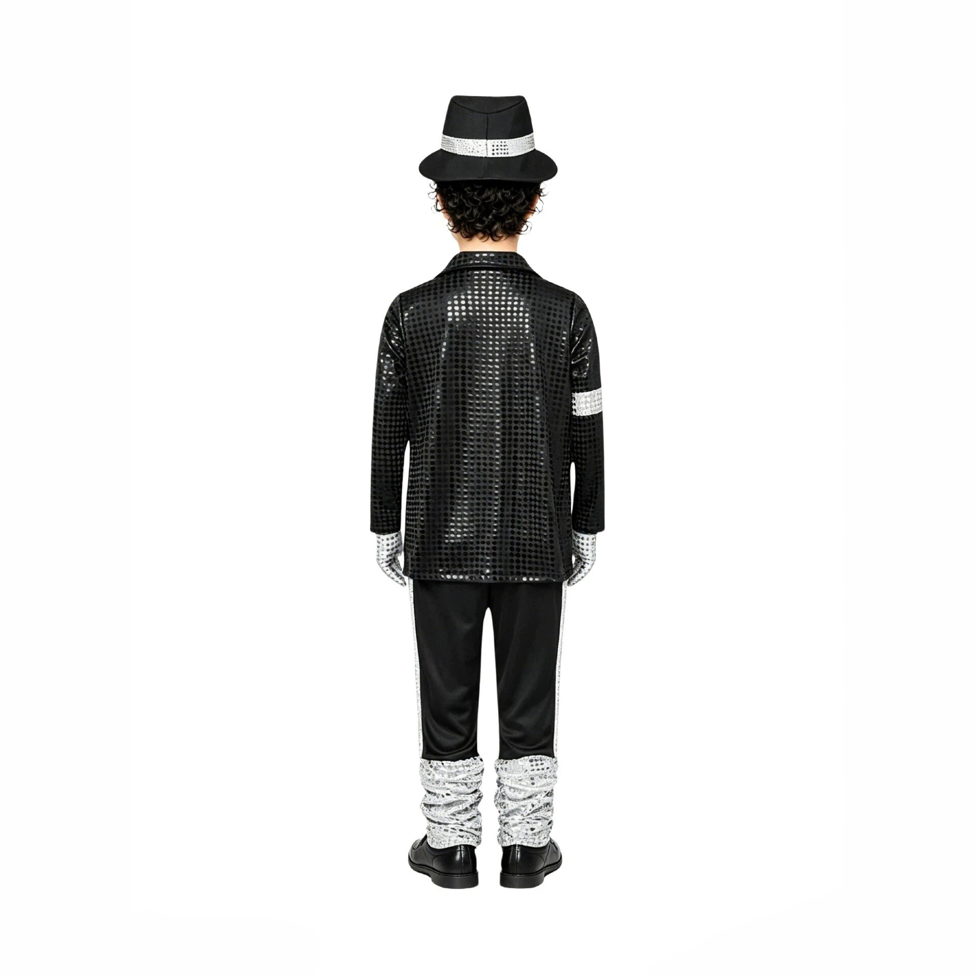 新款儿童流行之王迈克尔杰克逊演出服套装亮片表演服万圣节服装