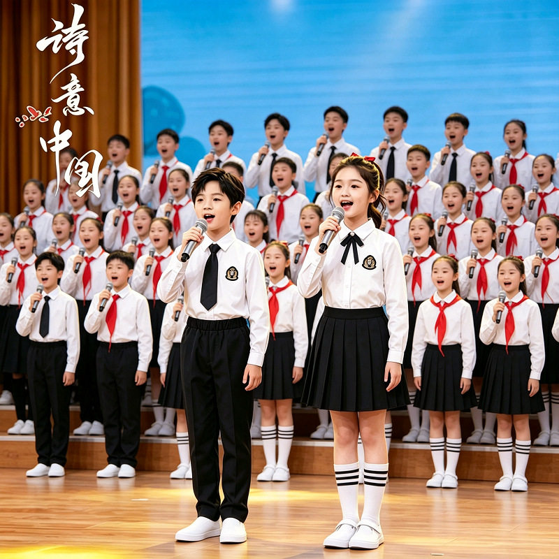 儿童演出服你们告诉我红领巾开学典礼童心向党大合唱舞蹈表演服图片