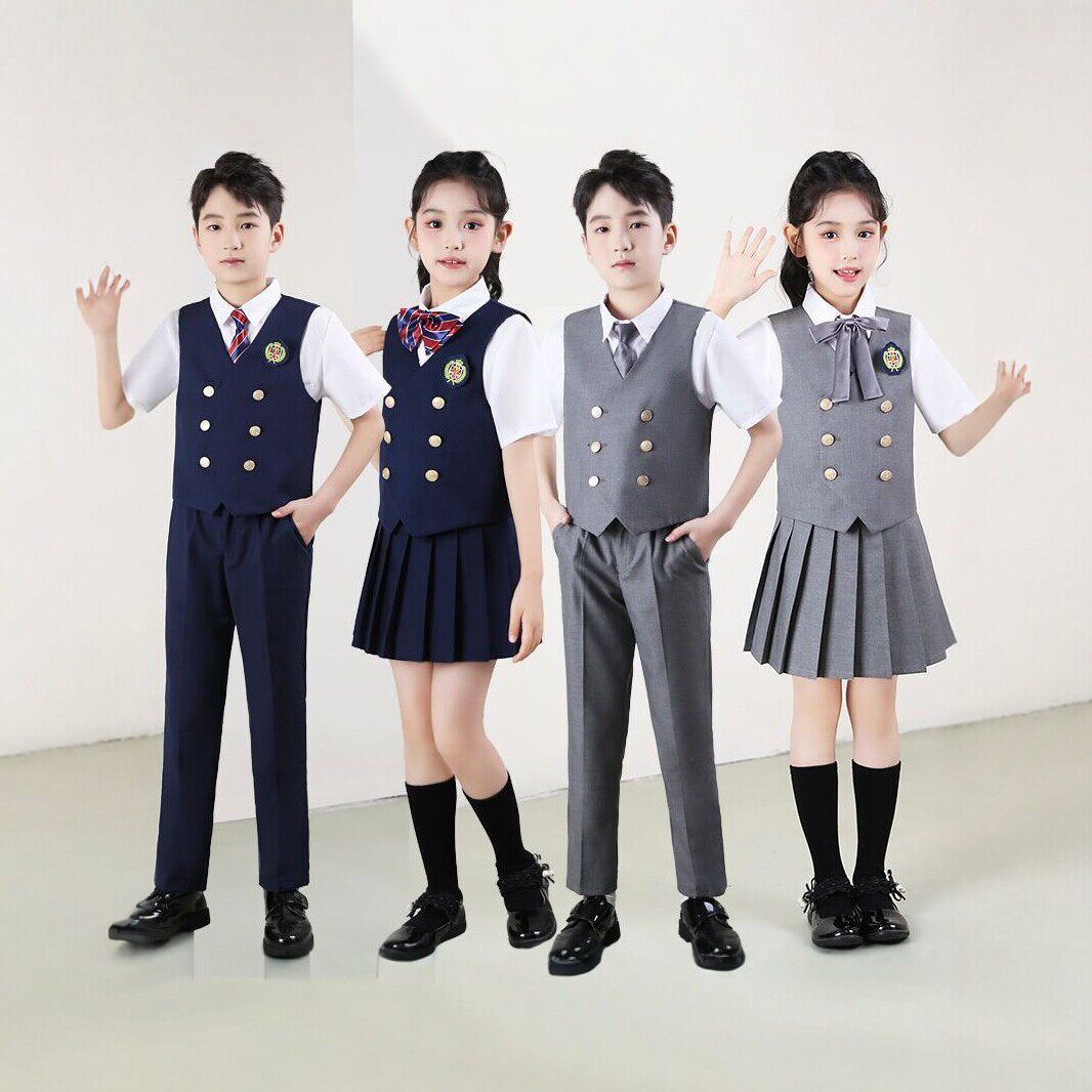 儿童校服套装小学生表演服男女童英伦风学院风礼服班服演出服