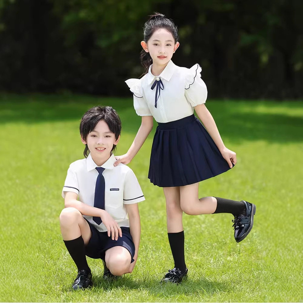 六一儿童表演服夏季班服小学生校服套装学院风幼儿园园服毕业服装