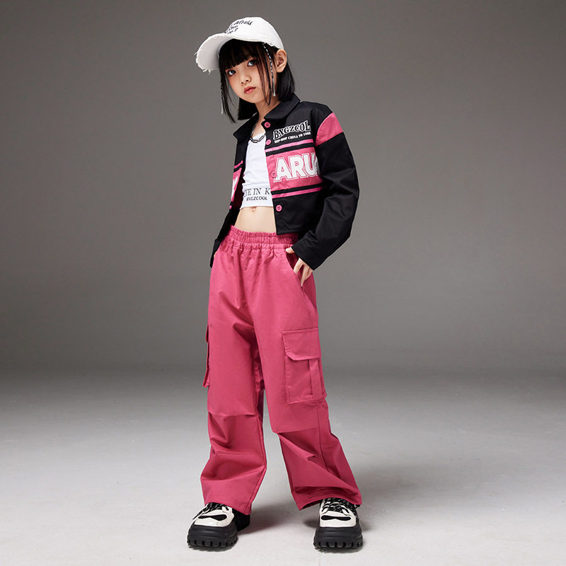 女童爵士舞服装儿童演出服jazz女孩模特走秀嘻哈表演练功服街舞潮