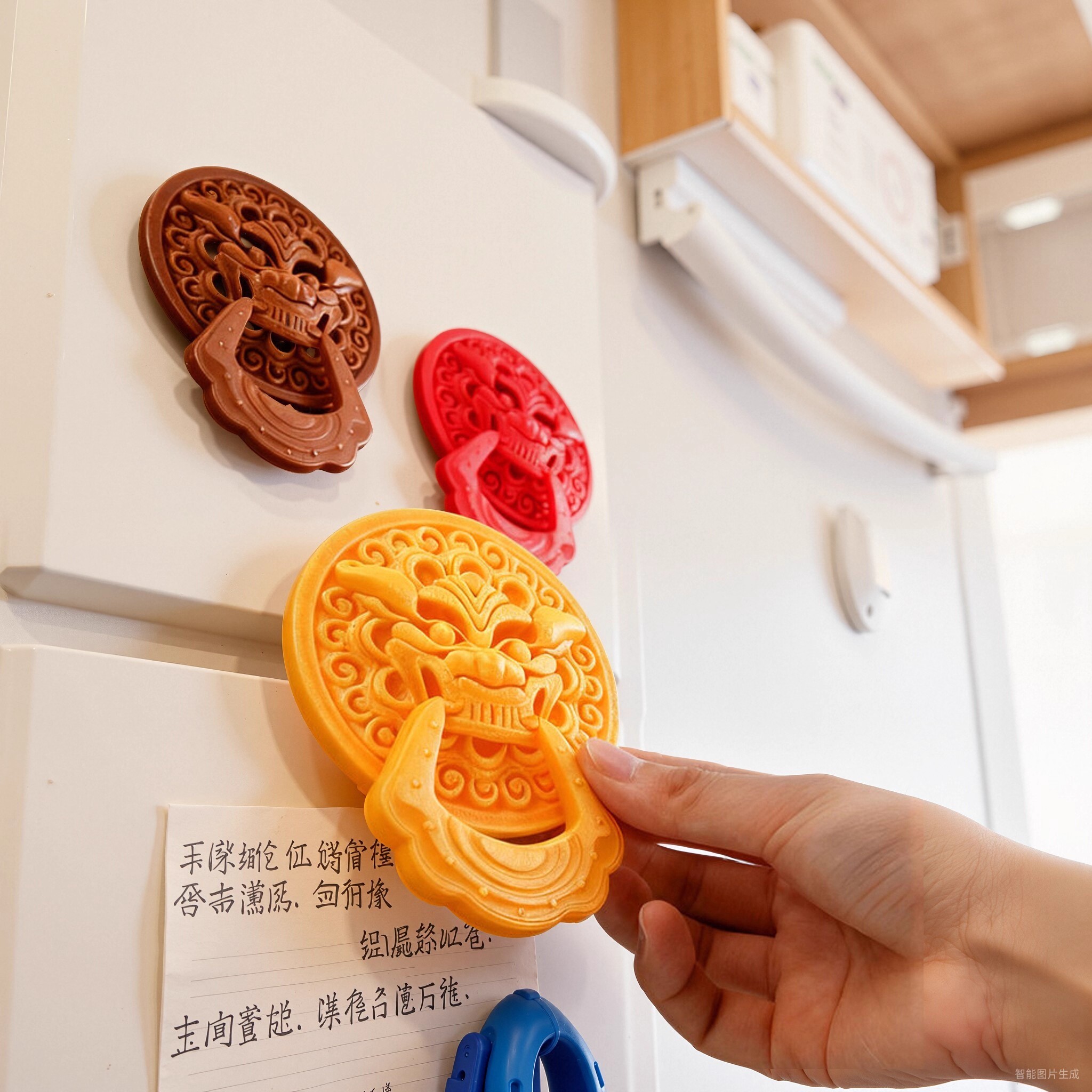 3D打印国风冰箱贴磁铁