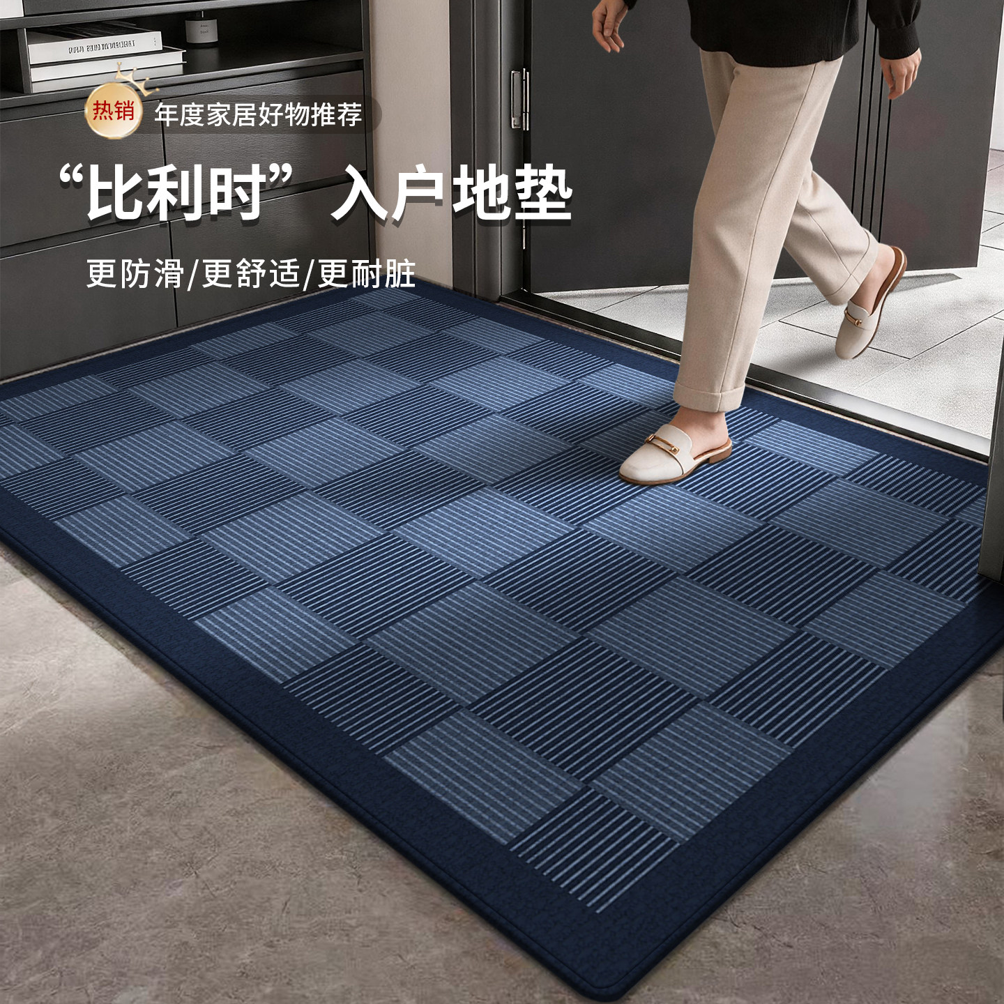 诗缇入户门玄关耐脏好打理地垫图片