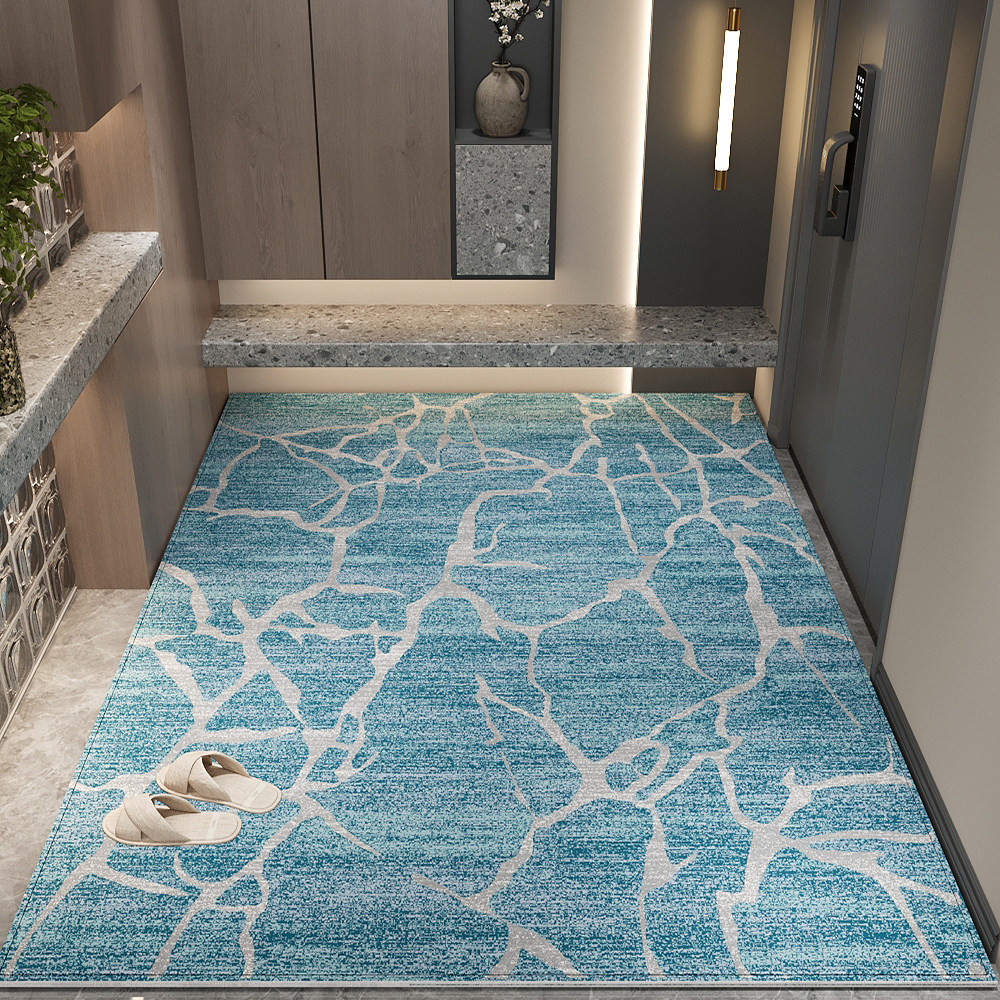 2025新款入户门地垫蓝色地毯门垫进门脚垫可裁剪门口玄关垫高级感,居家布艺,入户地垫,淘宝优惠券,粉丝福利购,淘宝优惠卷