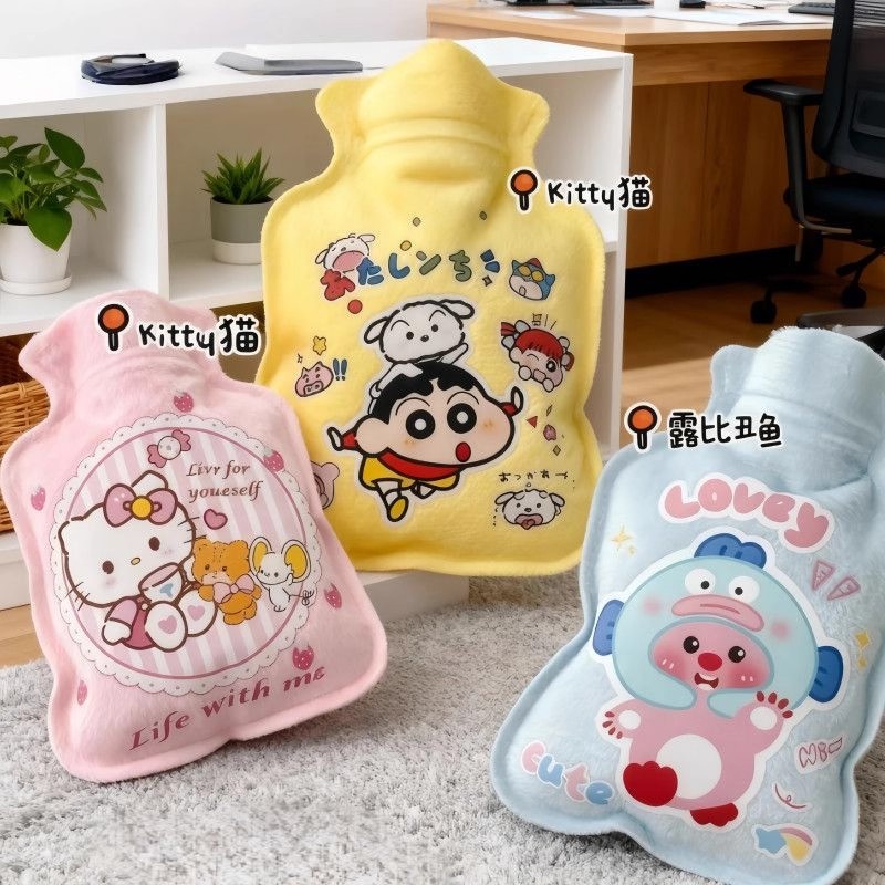 卡通植绒注水小热水袋可爱迷你便携暖手宝冬季暖手神器暖水袋学生