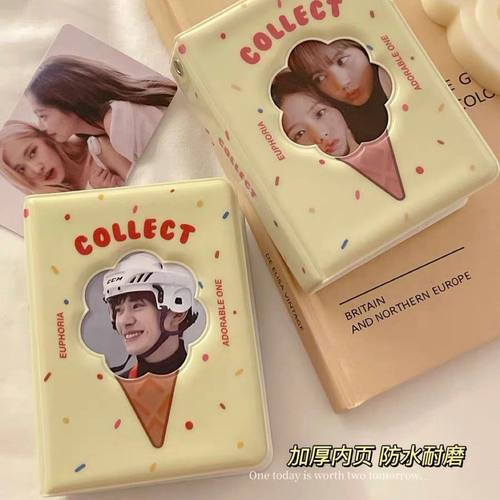 3寸拍立得相册大容量收纳本迷你可爱韩国ins风小卡收纳册花型镂空