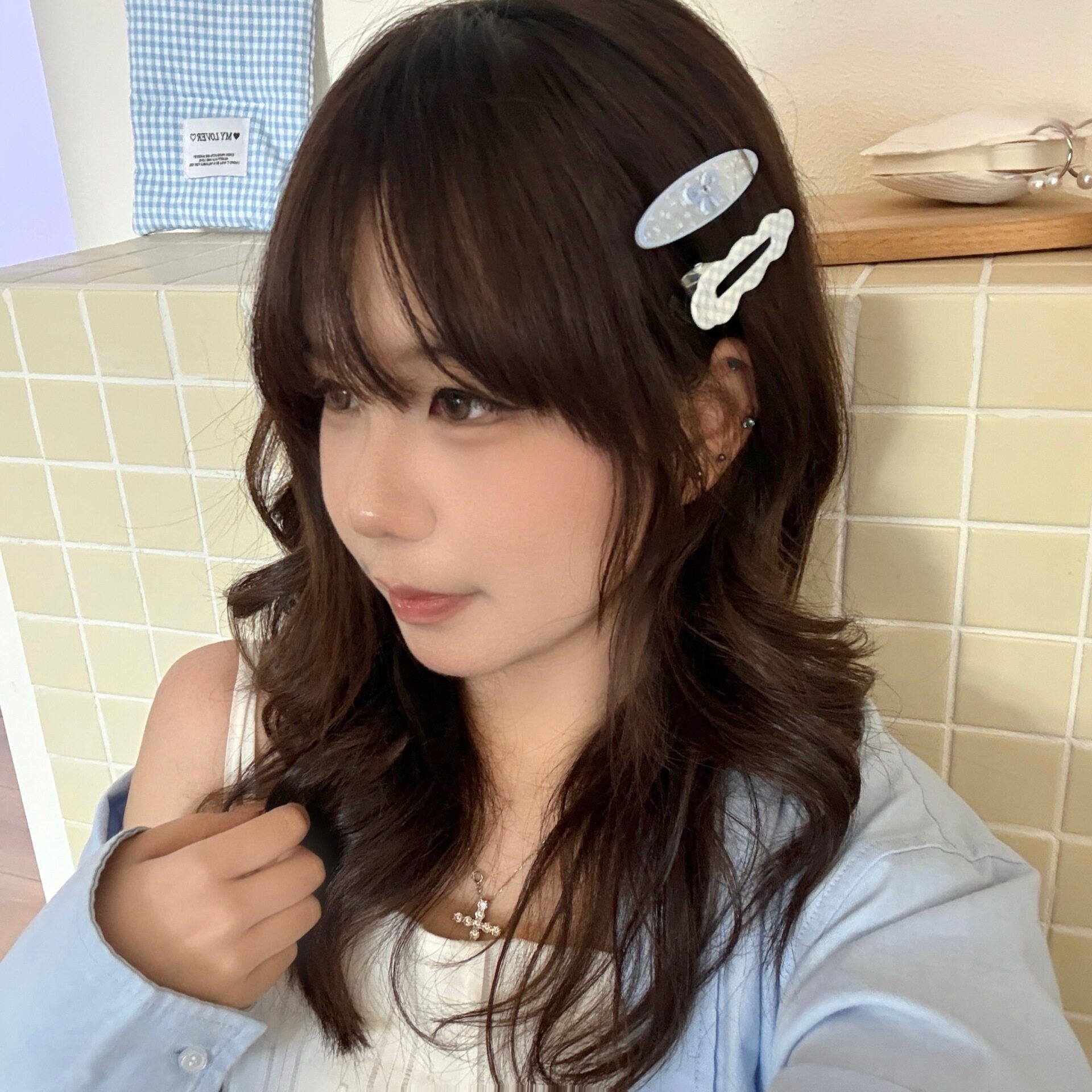 特价蓝粉色系发夹套装少女鸭嘴夹