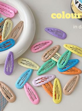 活动礼品少女心波浪水滴侧边糖果色发夹甜美夹发卡碎发刘海夹子发