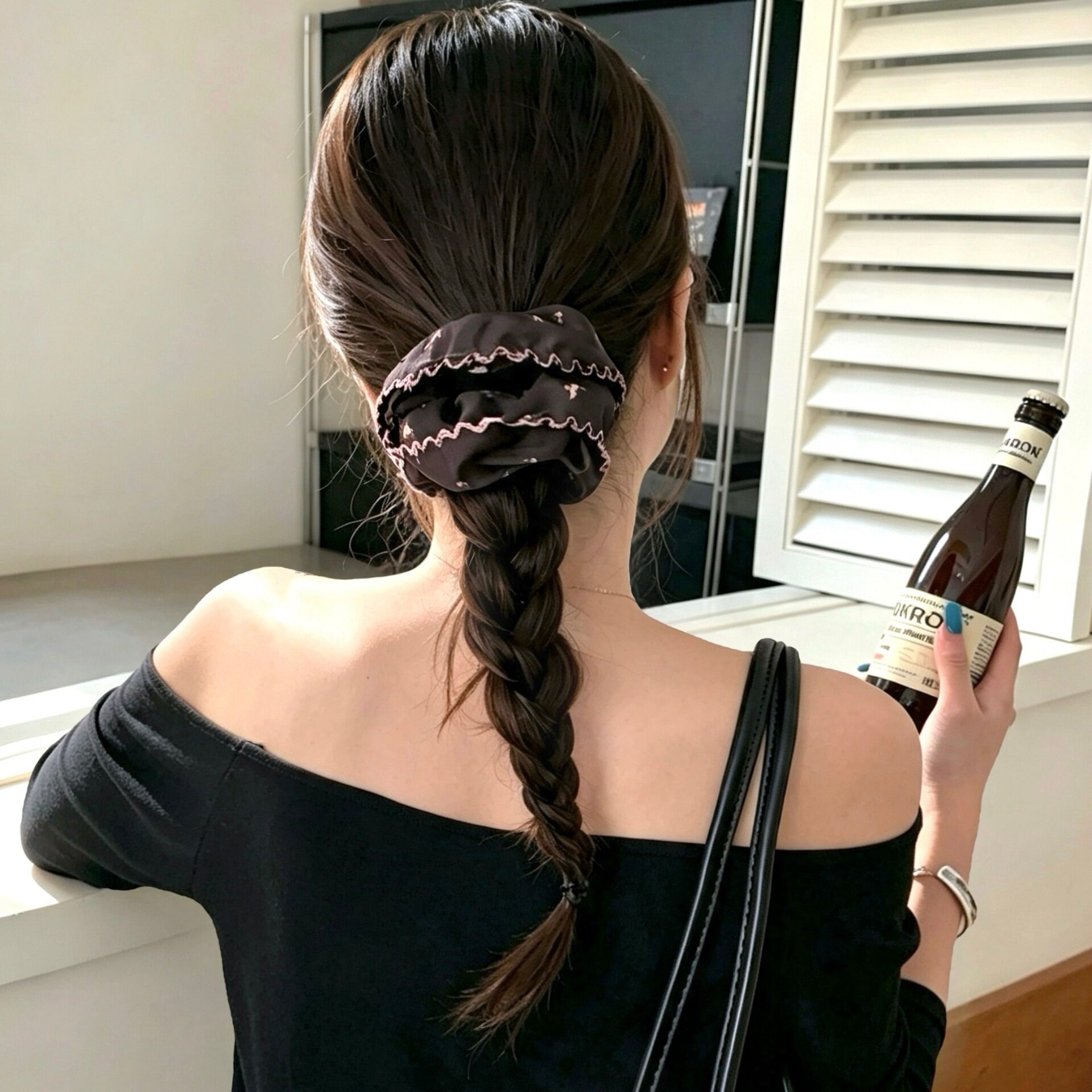 特价韩版复古咖色系文艺爱心碎花