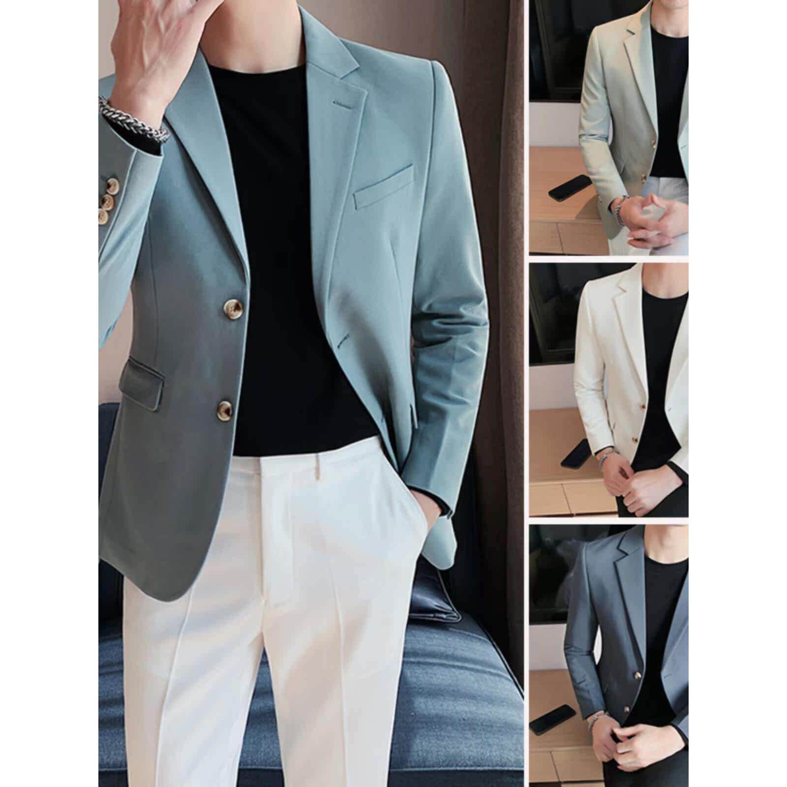 香港高级感小西装外套男士秋冬2025新款单西男装商务休闲西服套装