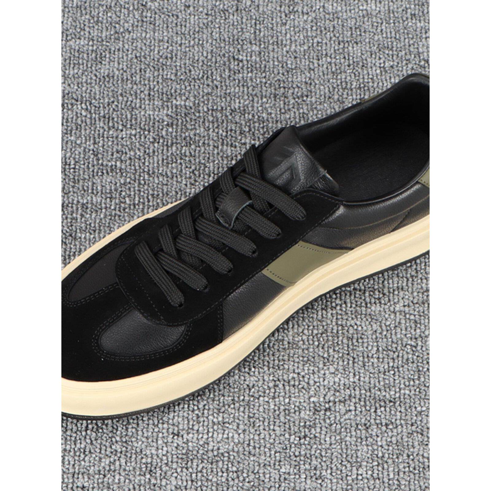 Ocnltiy时尚原创小众真皮休闲板鞋男2025秋冬新款低帮软底运动鞋