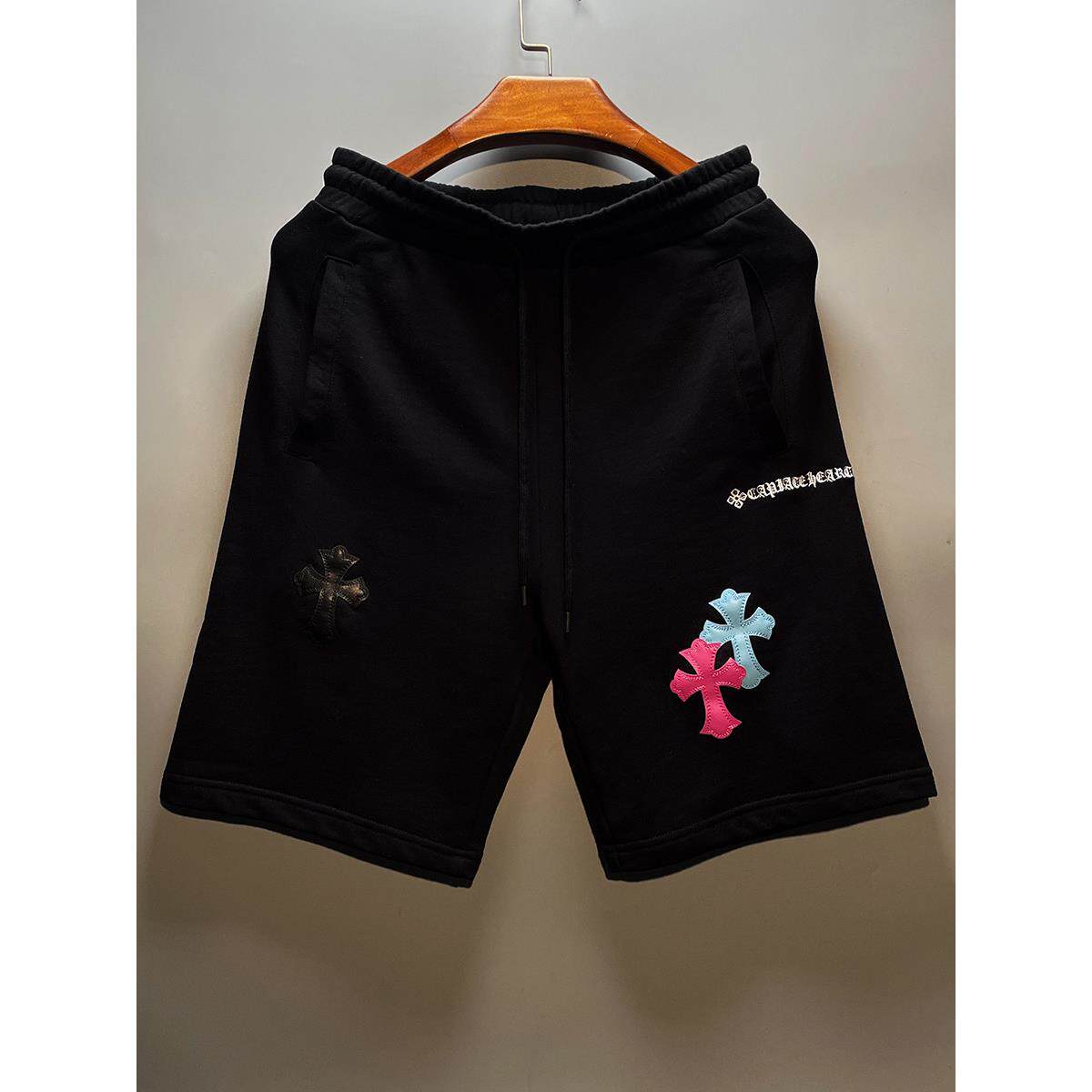 潮牌ins爆款宽松短裤男士休闲运动裤情侣裤松紧腰夏季时尚沙滩裤