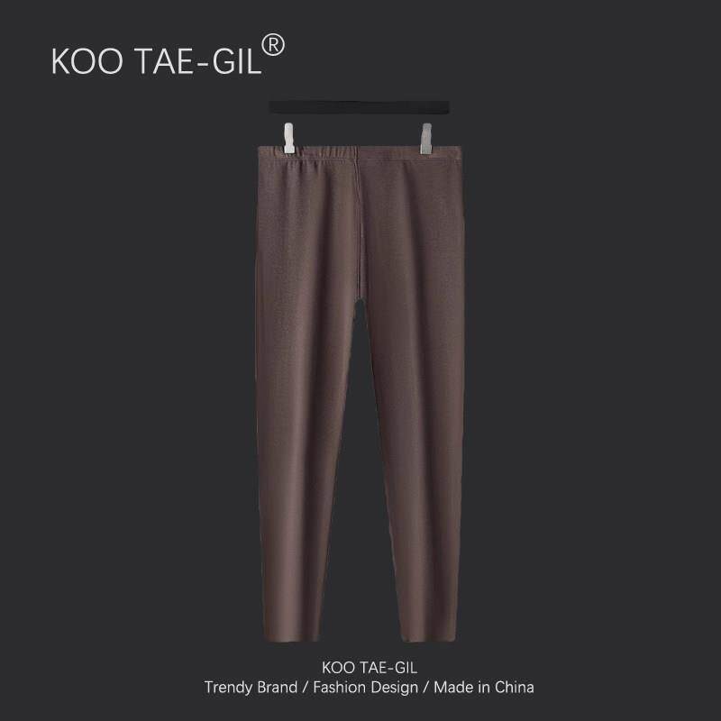 貂绒蚕丝5A抗菌秋裤冬季加绒加厚内穿打底裤德绒发热无痕保暖裤男