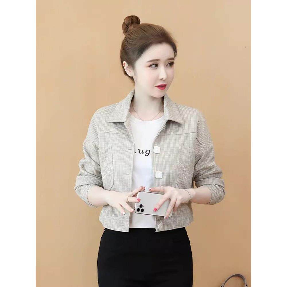 小个子早秋外套女短款2025年秋季新款百搭女士薄款夹克上衣女装潮
