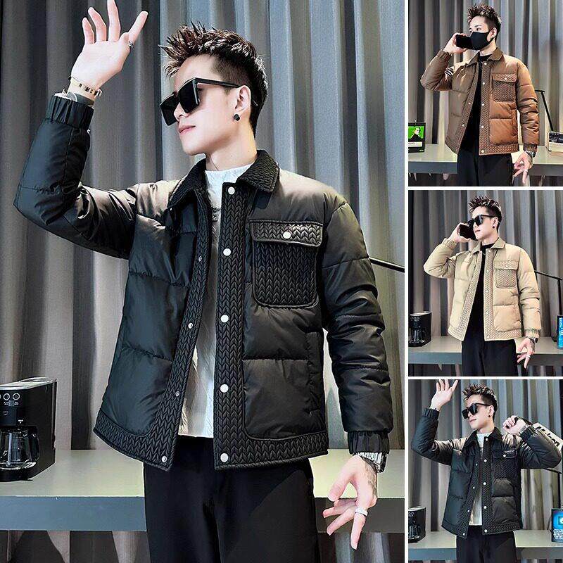 LL男装羽绒棉服男冬季加厚保暖2025新款外套假两件高级感痞帅潮流
