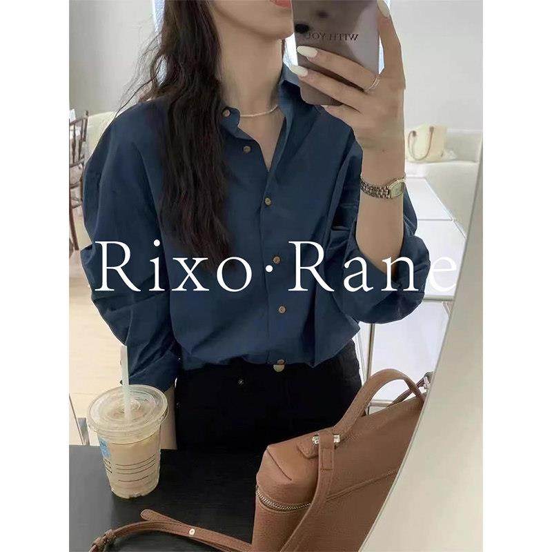 法国Rixo Rane 高颜出行?法式复古长袖衬衫设计感小众气质上衣女