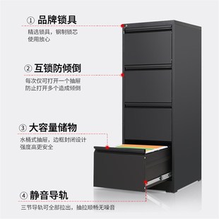 卡箱抽屜式 鐵皮儲物柜 檔案柜帶鎖辦公室文件柜鋼制拆裝 掛勞柜立式