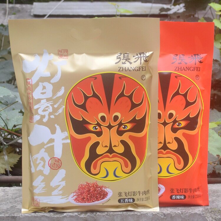 张飞灯影牛肉丝238克四川特产旅游休闲食品