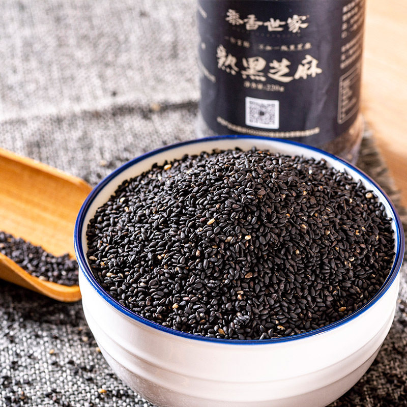 低温烘焙五谷杂粮原料炒熟白芝麻厨房烧烤调味炒熟黑芝麻即食