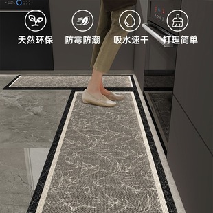 高端厨房专用地垫家用长条地毯吸油吸水耐脏防滑防摔玄关进门
