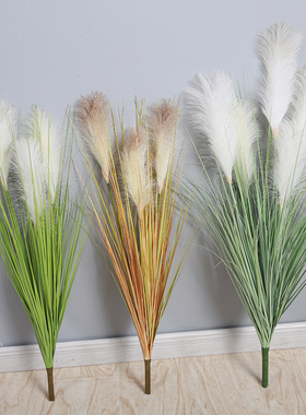 仿真芦苇草狗尾巴草假花植物家居客厅会所商场橱窗绿植装饰摆件