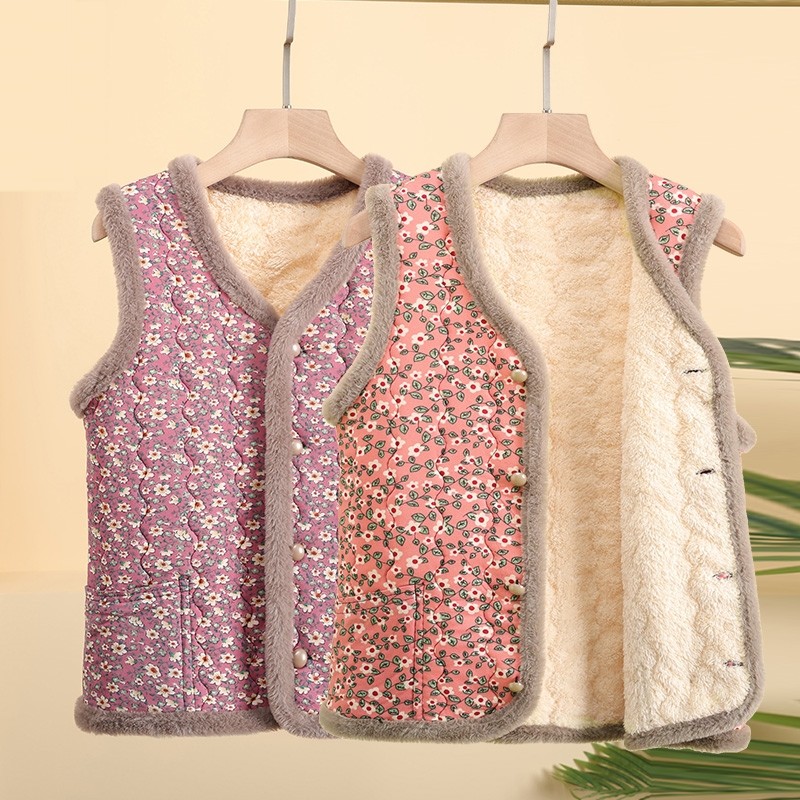 马甲女秋冬加绒加厚小坎肩妈妈贴身内穿修身外出中老年人保暖背心