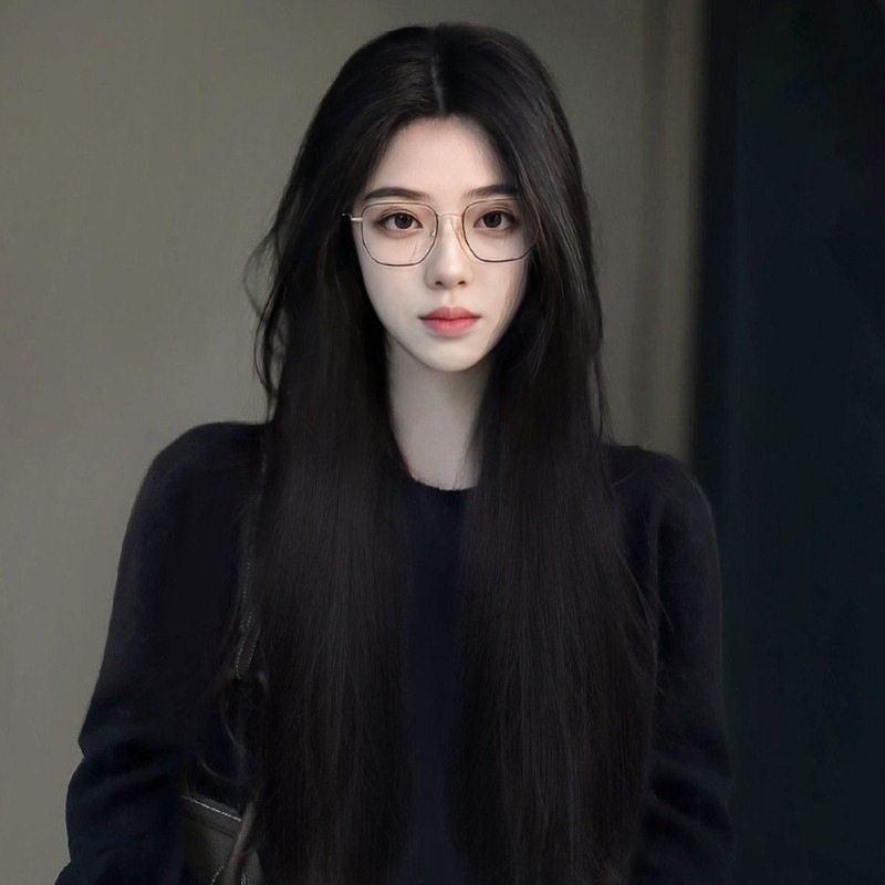 假发女长发高温丝全头套齐腰黑色