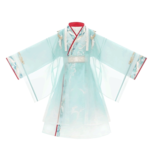 十三余童装[长相思相柳联名-寒月深澜]汉服男童古风套装新款
