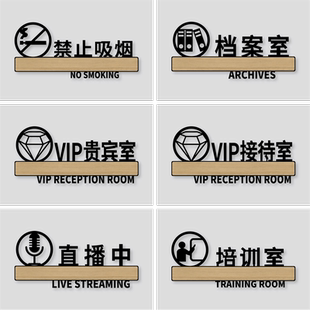 亚克力直播室门牌电台主持间化妆间提示牌网红直播间更衣室标牌VIP贵宾接待室牌子定制创意标牌科室牌标识牌