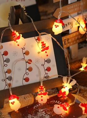 跨境新AUSL款ED诞圣节铛圣诞树灯串铃节日房间氛围感装饰灯挂件彩