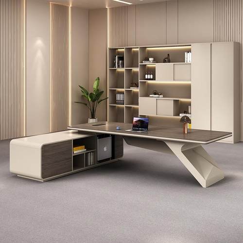 奢桌高级感老板桌轻办公MEKIA-品桌简约现代总裁桌领班导办公室椅