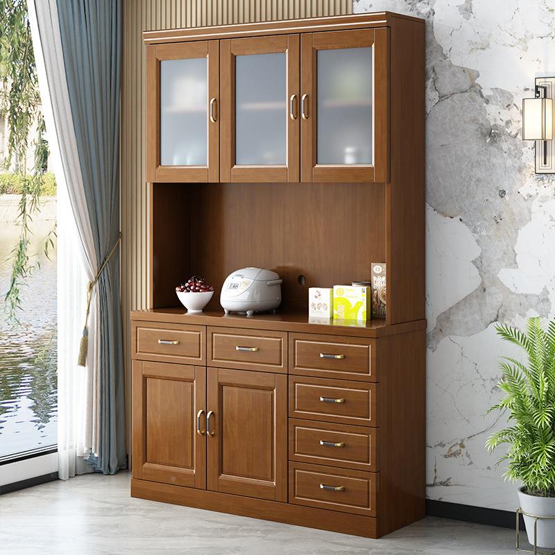 实木边柜酒柜客子厅餐墙柜储物柜家用二三四门茶靠水柜边柜厨房橱