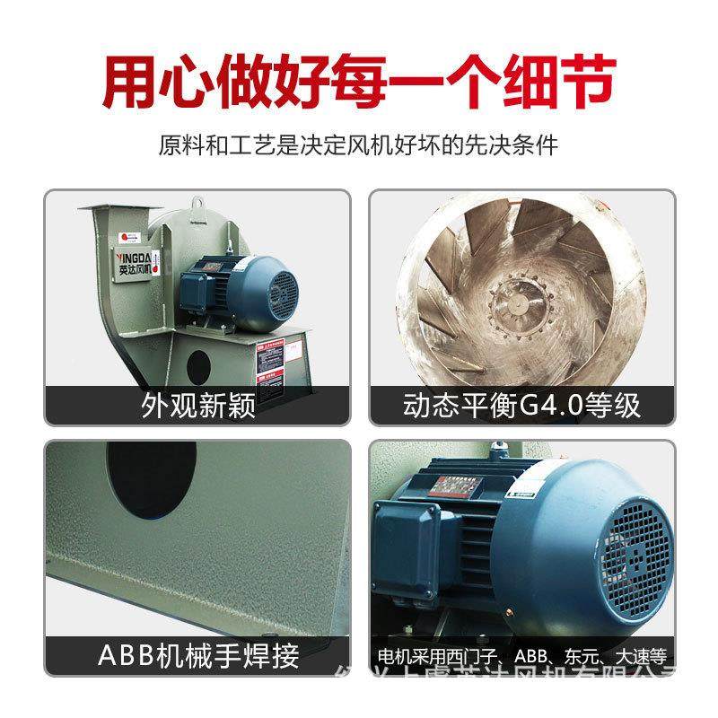 工业离心9风机4-9472离心式风9-1工爆业防高压不机锈钢通风机