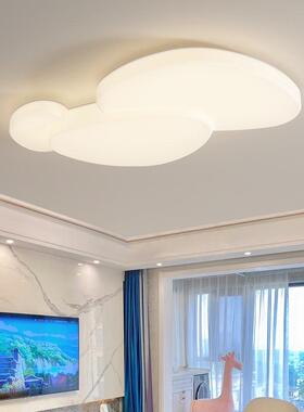 全光客厅灯约现代大气奶油风吸顶灯护眼LJF868灯2024年谱简款新卧