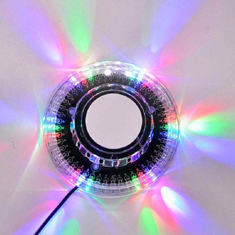 珠声LS-021控小太阳飞碟灯8 染色舞灯跑马氛围灯USB七彩光4台束灯