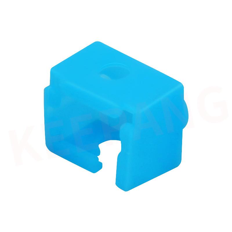 启D打印机配件 胶新款mk8 EVD-6 铝块硅庞胶v6套 保护硅套 蓝色
