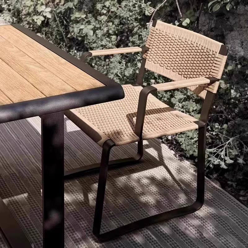 户外桌椅休闲藤椅台合庭组院民宿设计师柚木餐桌组阳合铝合金9950