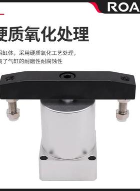 气动小型90度旋2角转下压夹紧气缸SR转C25/3/40374/50/63X90-R/L