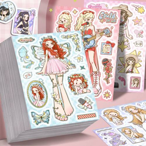 16原创kpop女团拼贴纸张元英朴彩英宋雨琦咕卡手账手机壳背卡贴画
